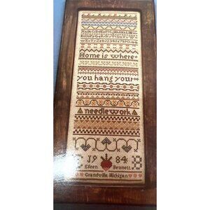 Home Is Where You Hang Your Needlework Sampler Cross-Stitch Pattern